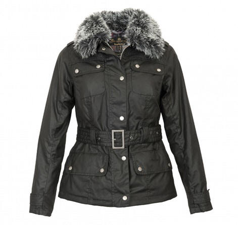 Barbour jacket deals with fur collar